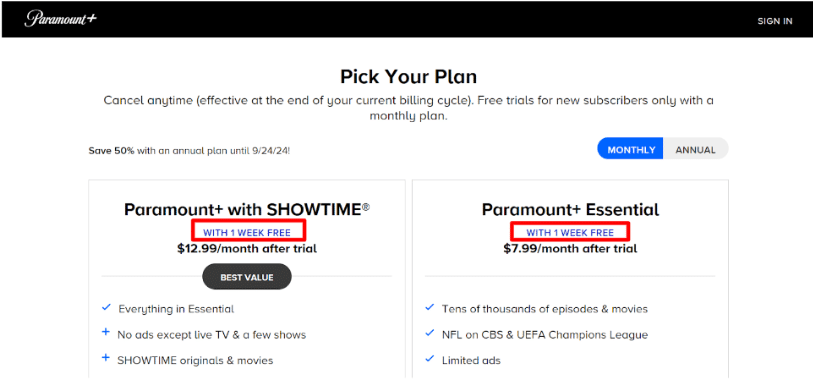 CBS Free Trial With Paramount+