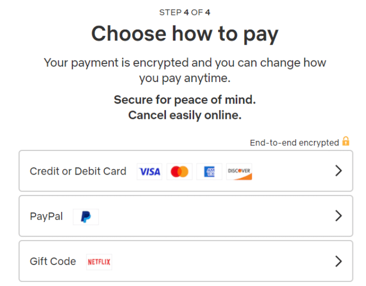 Choose Your Preferred Payment Method