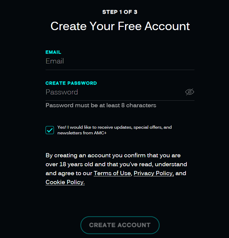 Create Your AMC+ Free Account