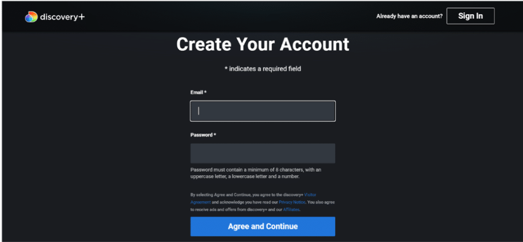 Create Your Account