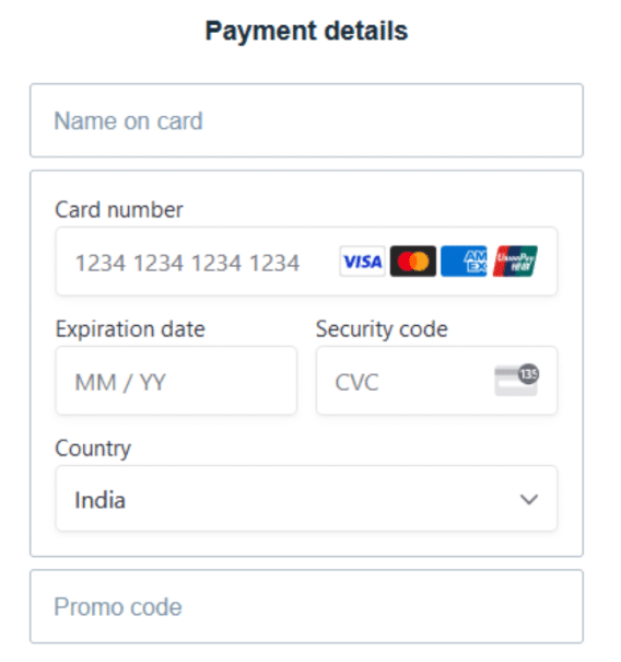 Enter Your Card Details