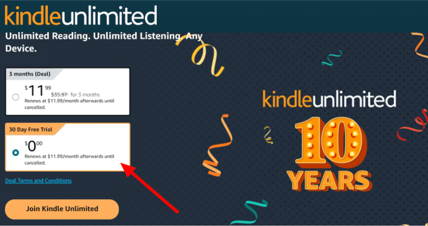 Kindle Unlimited Official Website