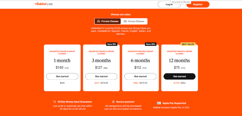 Babbel's 12-Month Plan