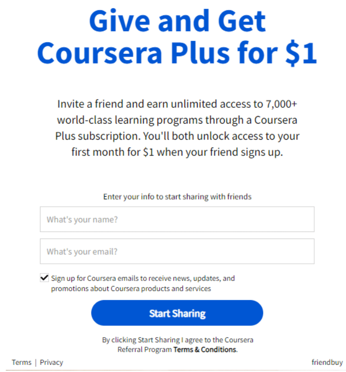 Coursera Plus at $1