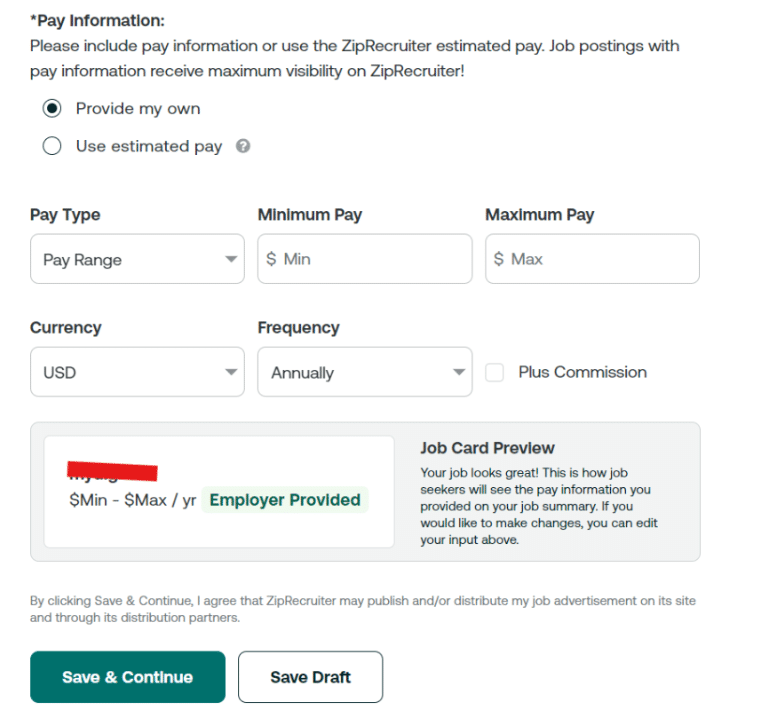 Enter Your Pay Information