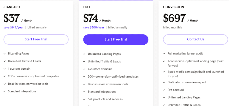 Leadpages Pricing