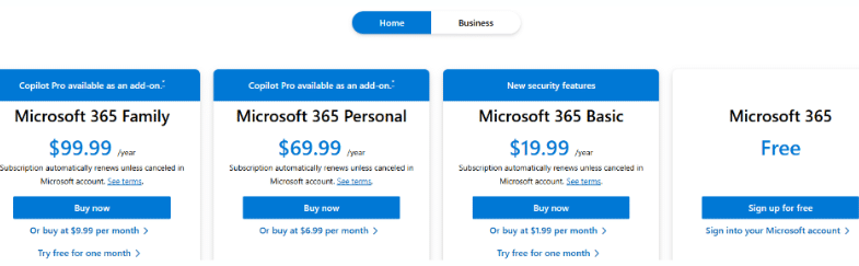 OneDrive Pricing & Plans