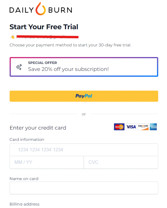 Provide Credit Card Details