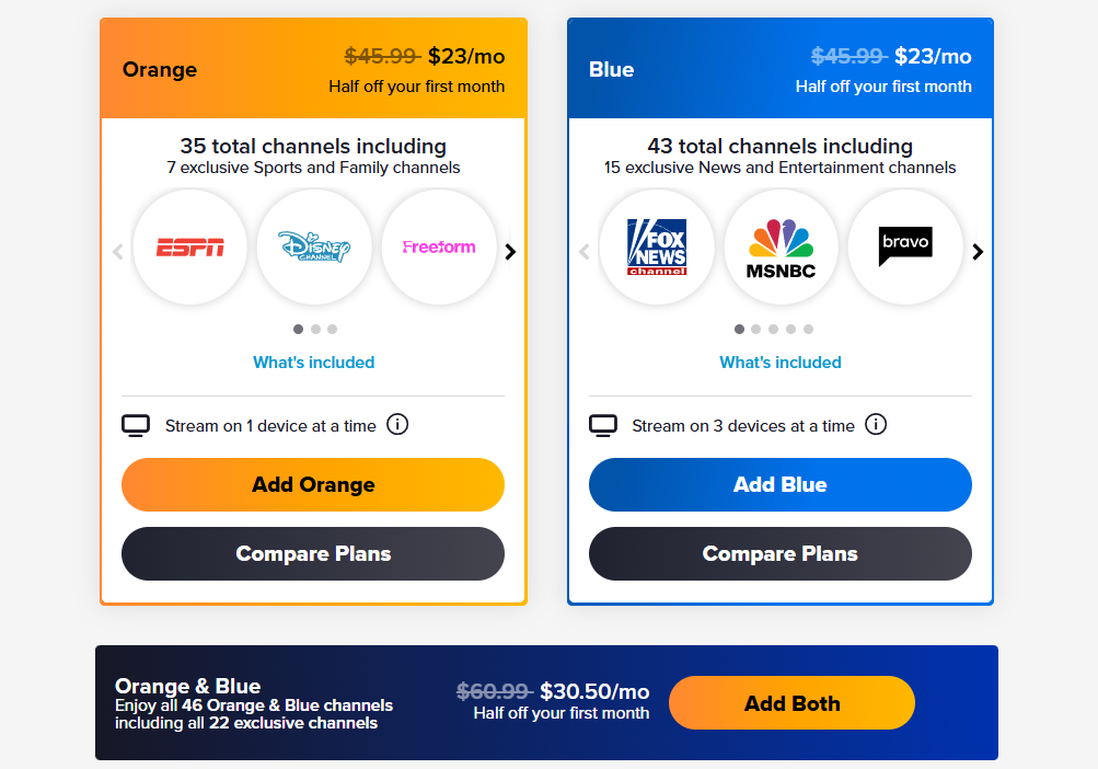 Sling TV Plans