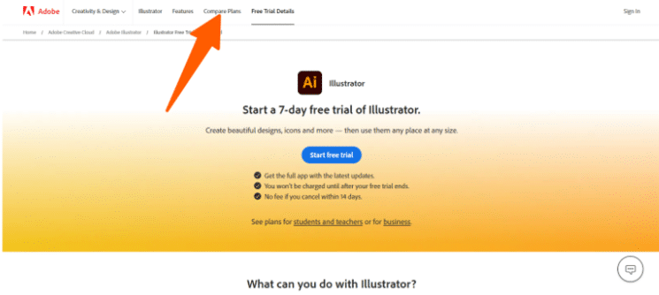 Adobe Illustrator Homepage