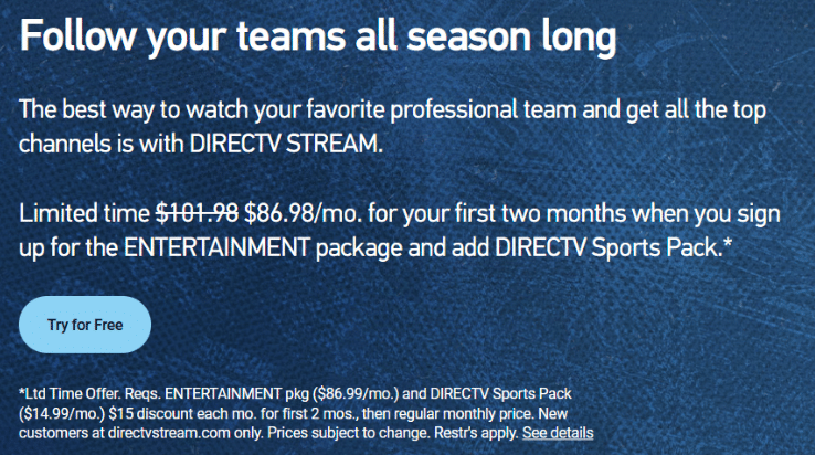 DirecTv Homepage