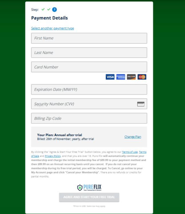 Enter Your Payment Details