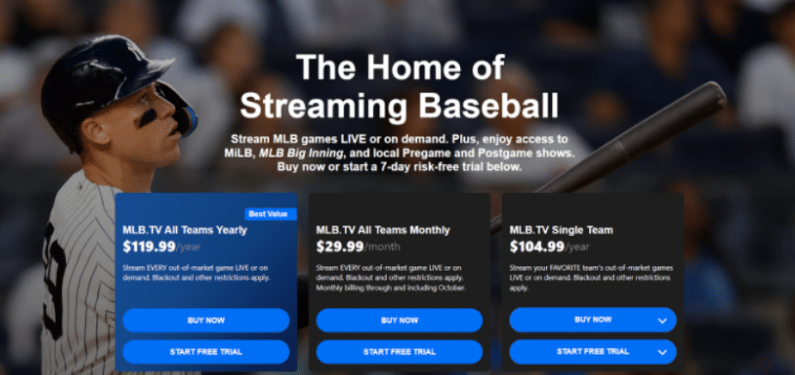MLB.TV Homepage