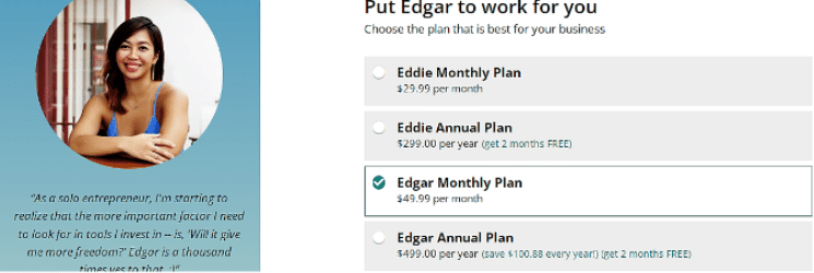 MeetEdgar Pricing Page