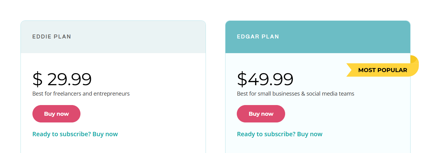 MeetEdgar Pricing Plans