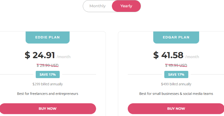 MeetEdgar Pricing Plans