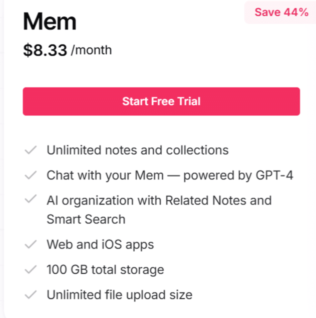 Mem Free Trial Page