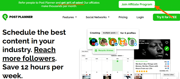 Post Planner Affiliate Program