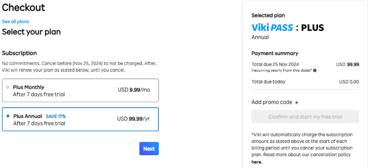 Viki Pass Plus Page