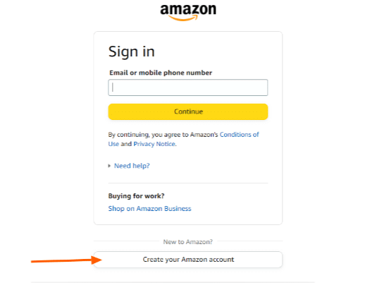 Amazon sign in