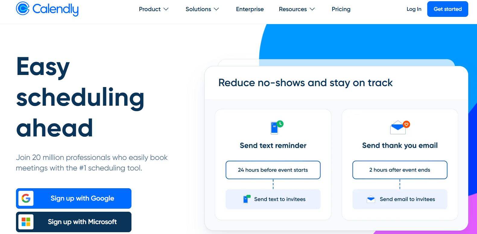 Calendly homepage