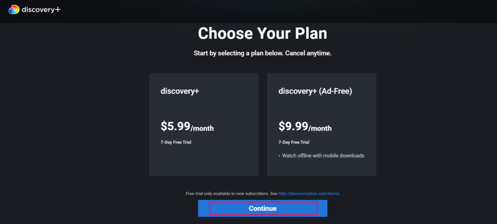 Click And Choose A Plan