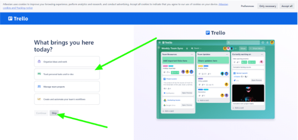 Complete the Trello ac questionnaire