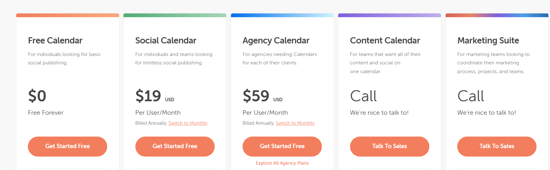 Coschedule pricing plans