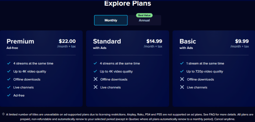 Crave Pricing Plans