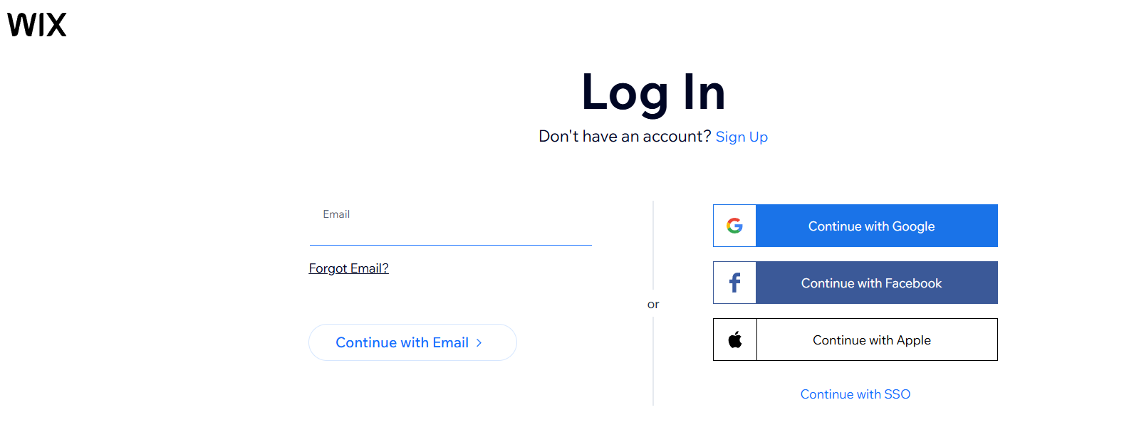 Create A New Wix Account