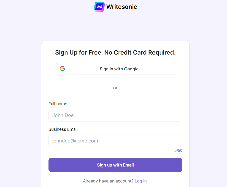 Create Your Free Account