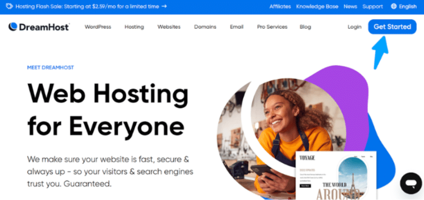 DreamHost Homepage