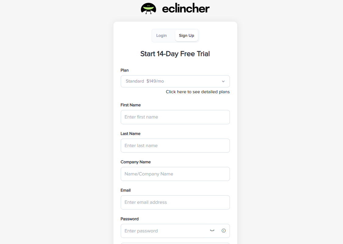 Eclincher Checkout Page