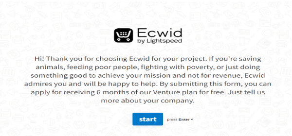 Ecwid Non-profit discount