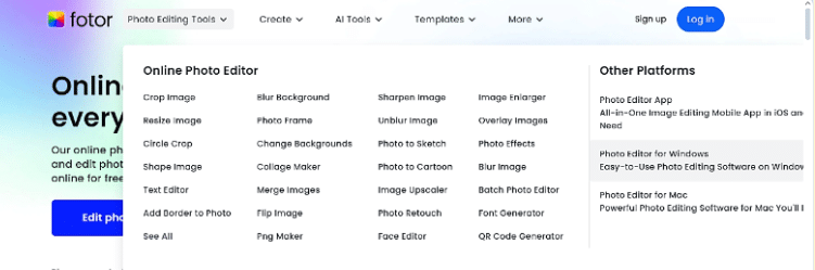 Fotor editor for windows
