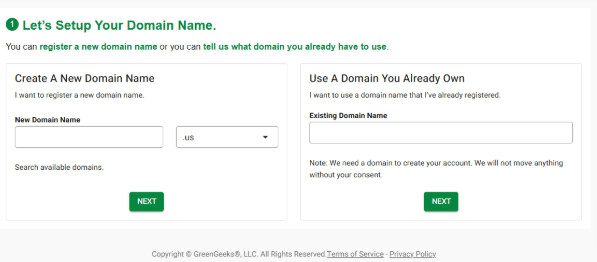 GreenGeeks Domain Setup