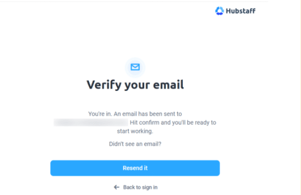 Hubstaff email verification