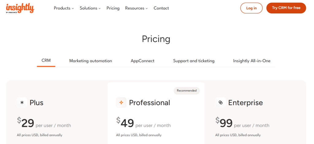 Insightly website