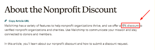 Mailchimp Discount