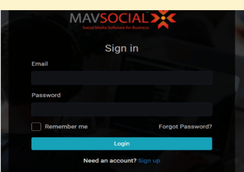 Mavsocial Sign in