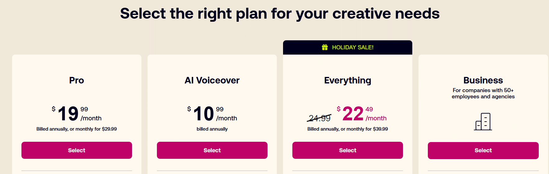 Motion Array Pricing plans