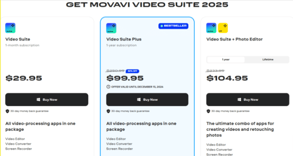 Movavi Personal License pricing plans