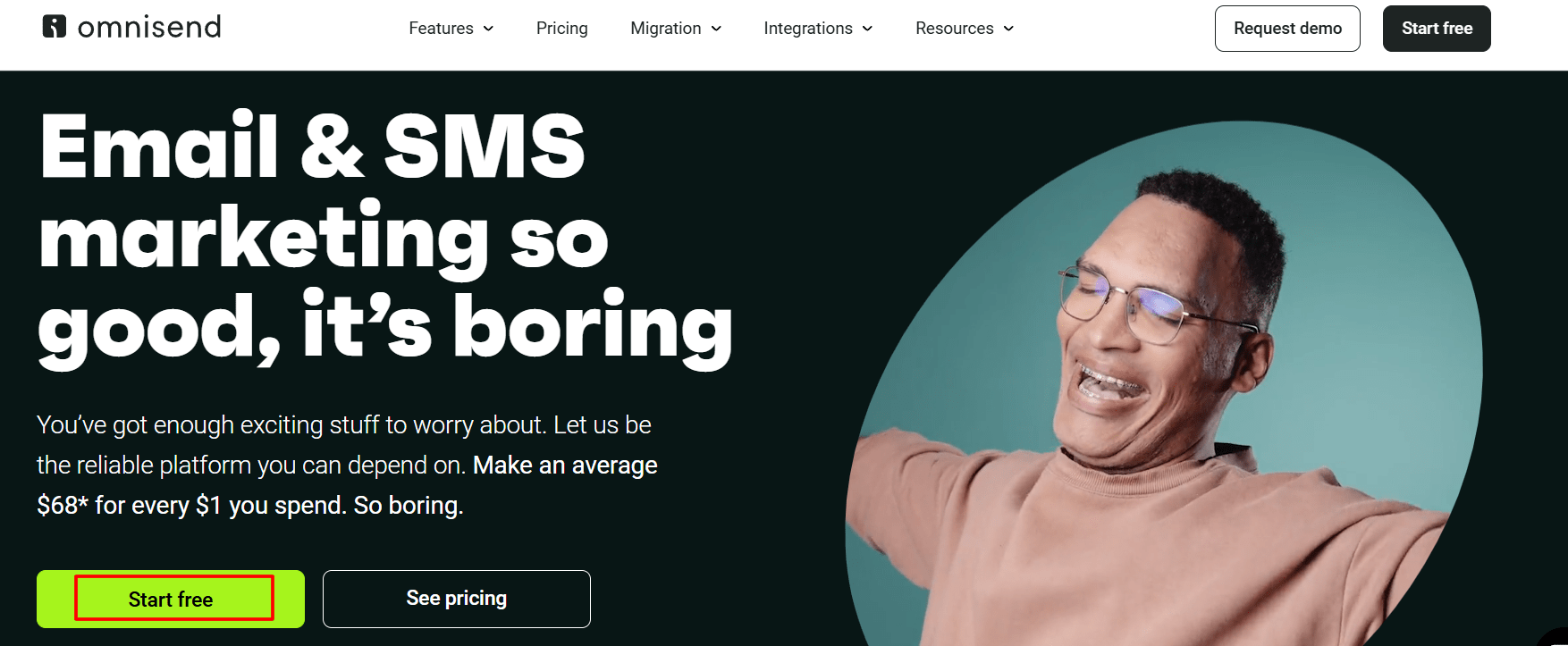 Omnisend homepage