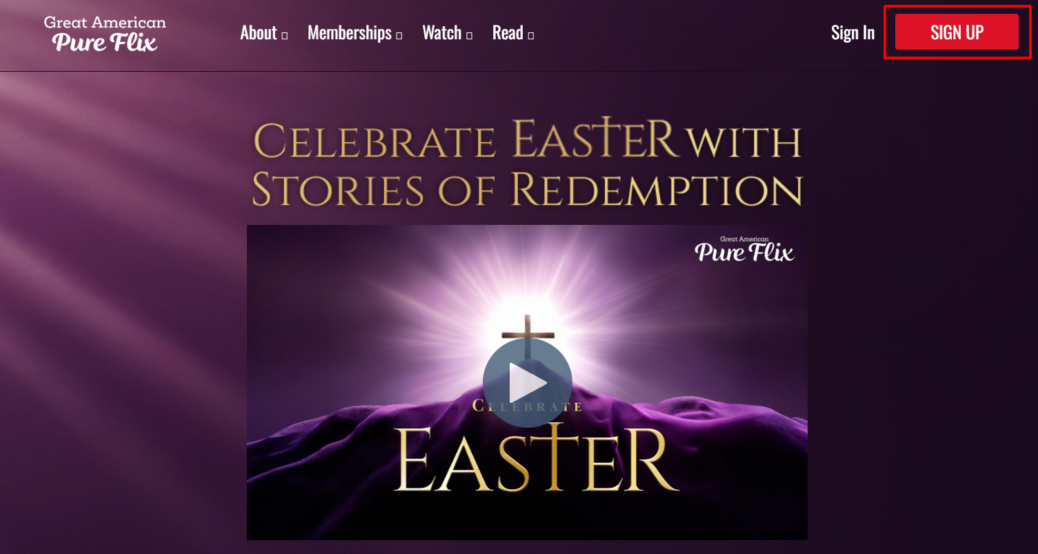 PureFlix Homepage