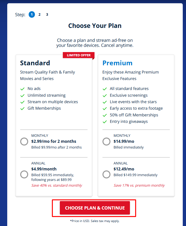 Pureflix Pricing Page