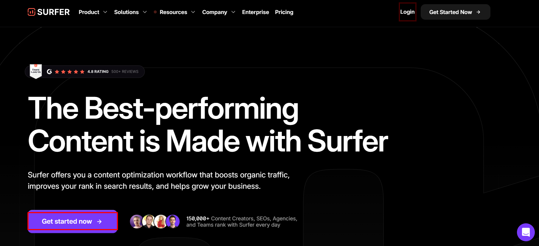 Surfer SEO Website