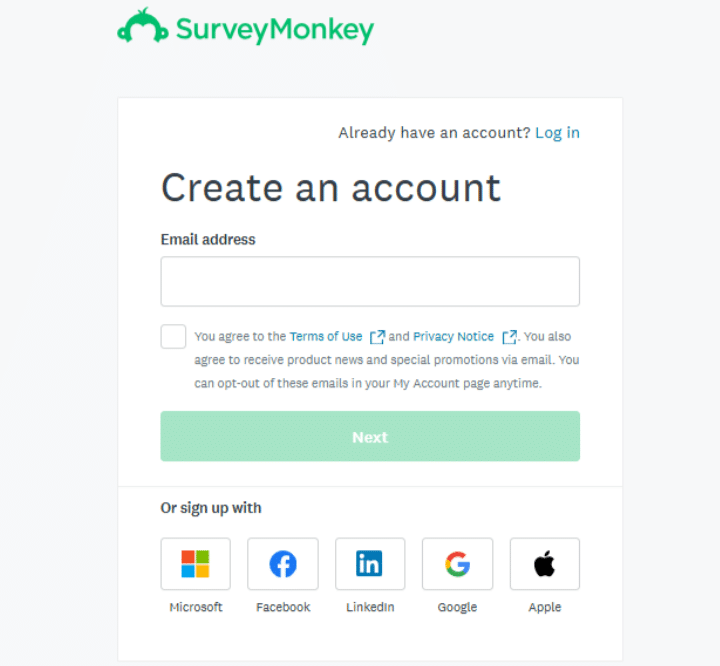 SurveyMonkey Account Setup