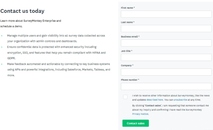 SurveyMonkey Enterprise Plan