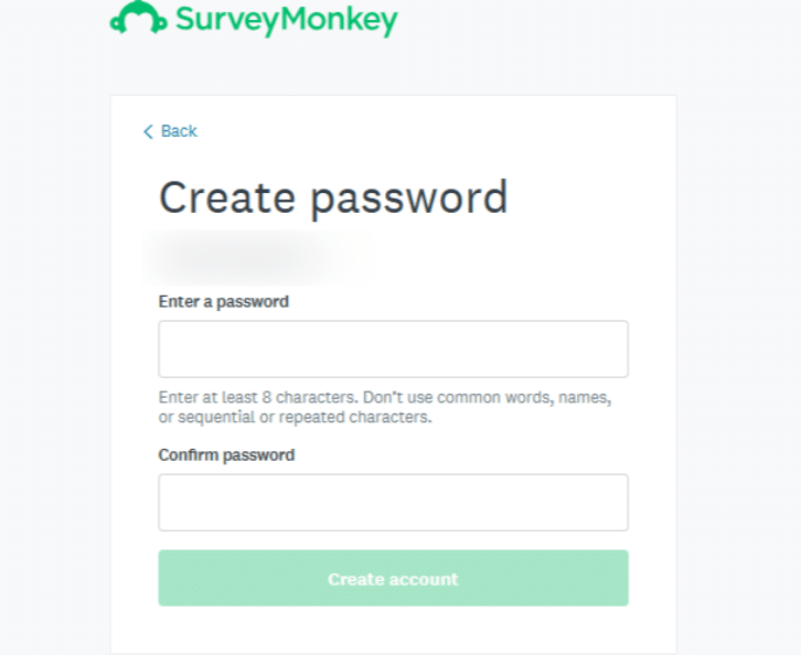 SurveyMonkey Signup Page