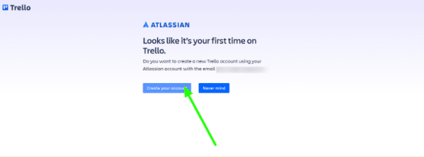 Trello create your account